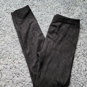 Black fleece lined leggings